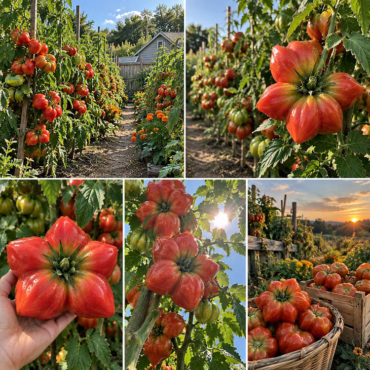 Rare Giant Starburst Tomato Seeds – Unique Five-Point Shaped Tomatoes
