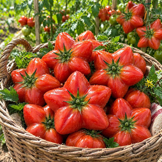 Rare Giant Starburst Tomato Seeds – Unique Five-Point Shaped Tomatoes