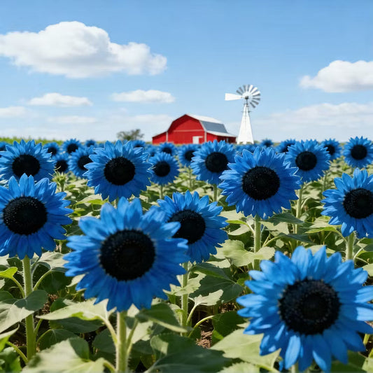 Bright Blue Sunflower Seeds