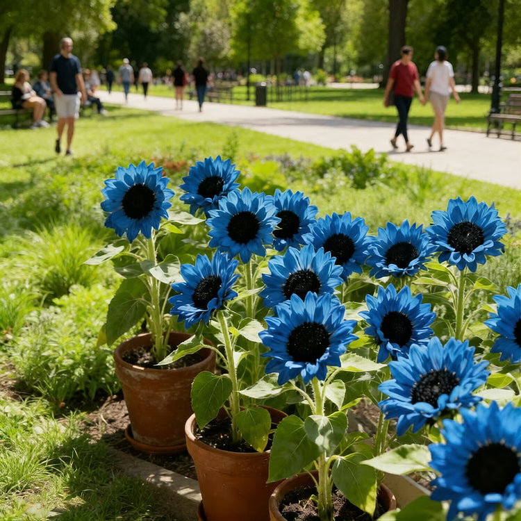 Bright Blue Sunflower Seeds