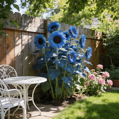 Bright Blue Sunflower Seeds