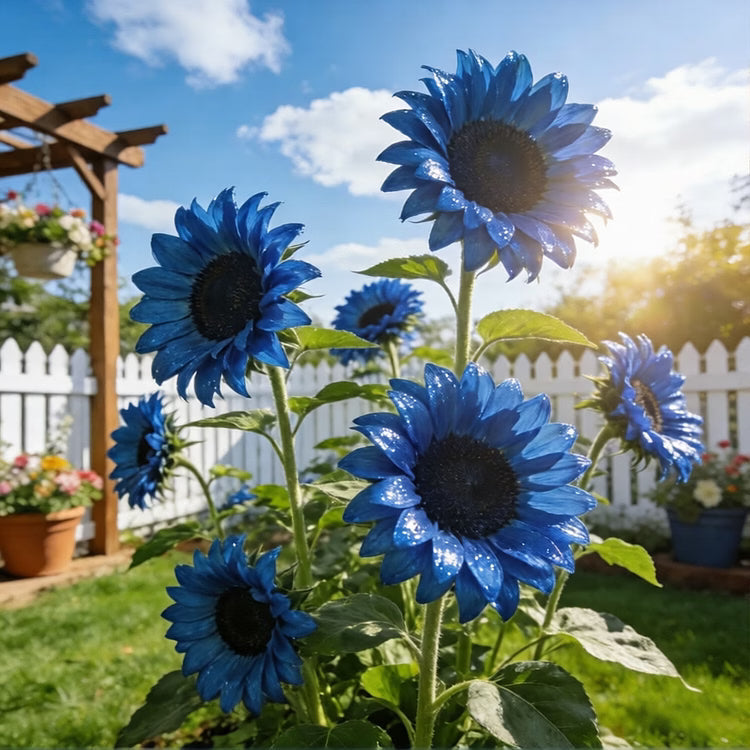 Bright Blue Sunflower Seeds